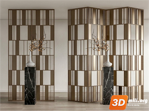 Folding screen Skp Files 